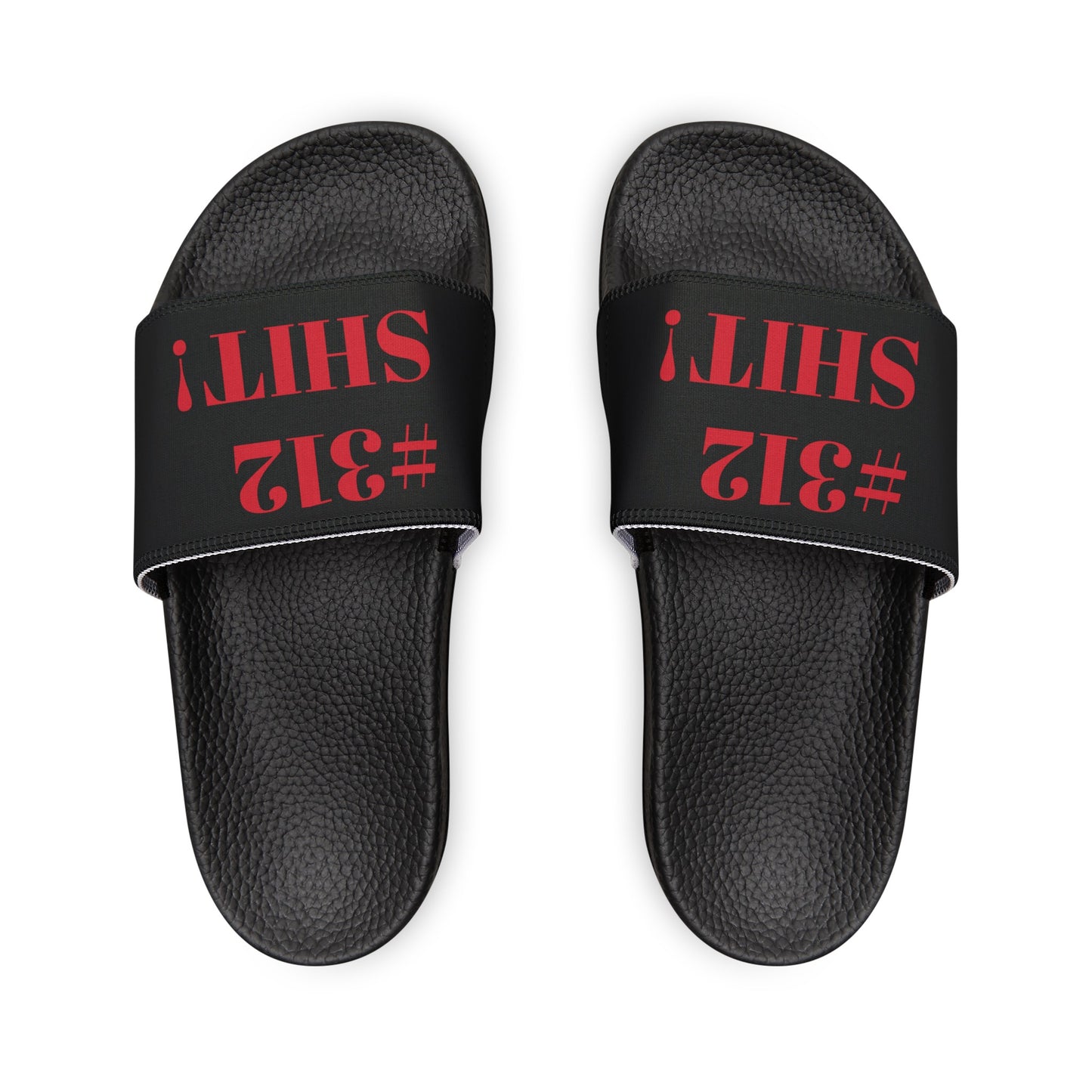 #312 Chi Town Swag: Chicago, IL - Represent your Hood Slide Sandals - TheMcMillionairesCollection
