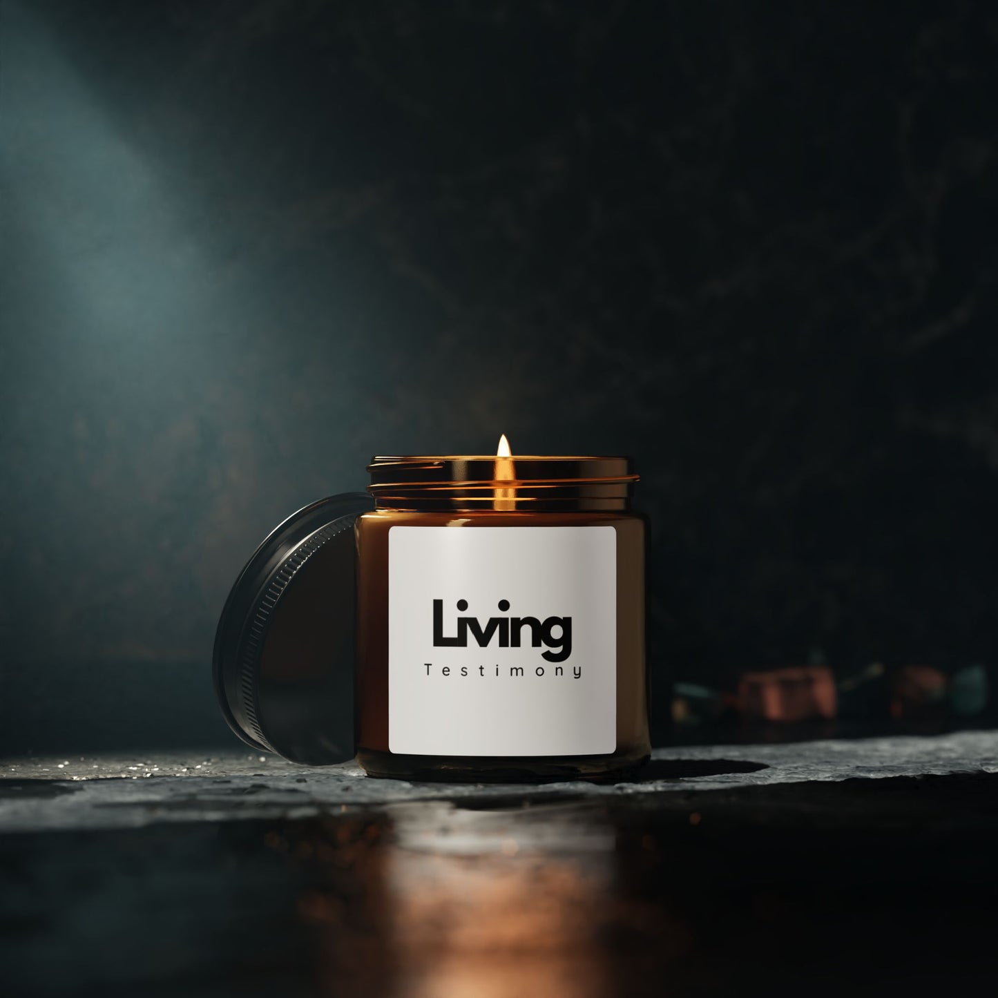 The McMillionaires Collection - Living Testimony Scented Soy Candle (Multi-Size, Amber Jar)