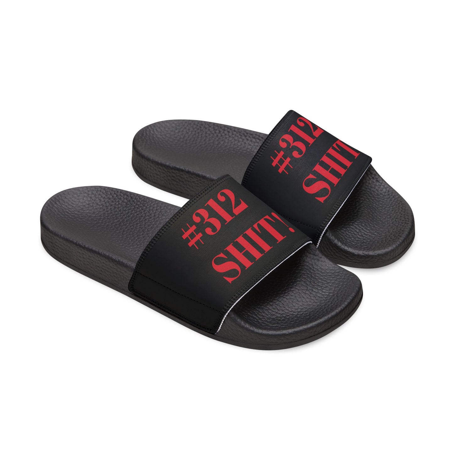 #312 Chi Town Swag: Chicago, IL - Represent your Hood Slide Sandals - TheMcMillionairesCollection
