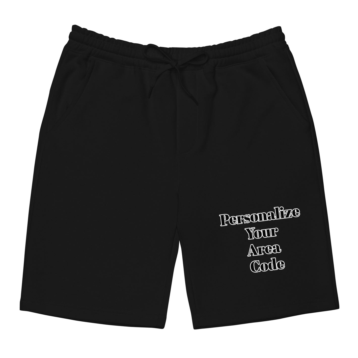 #Personalize Your Area Code fleece shorts - Represent Your Hood - TheMcMillionairesCollection