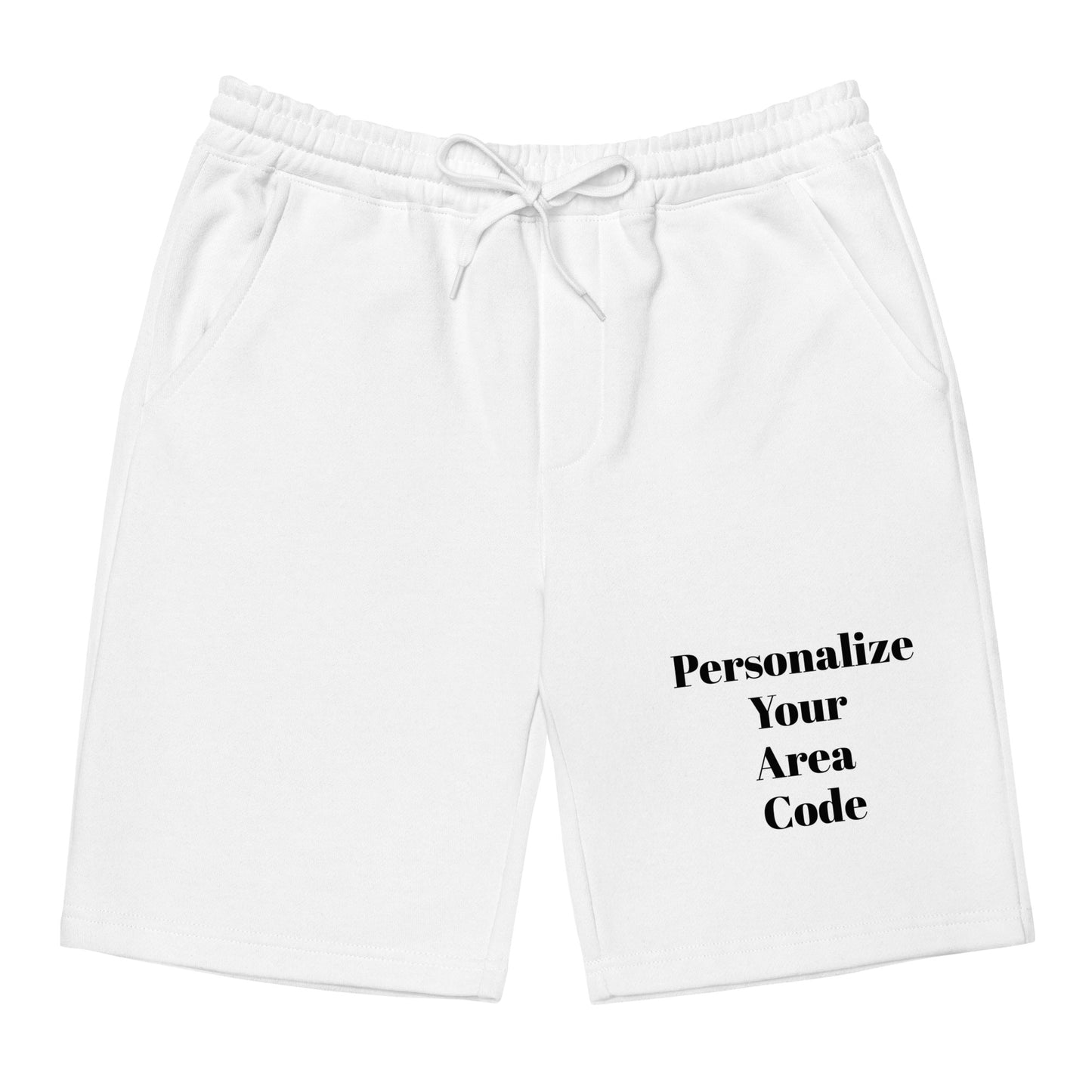 #Personalize Your Area Code fleece shorts - Represent Your Hood - TheMcMillionairesCollection