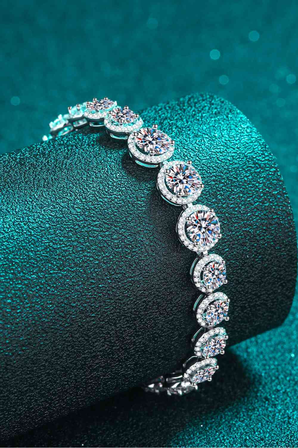 925 Sterling Silver 10.4 Carat Moissanite Bracelet - TheMcMillionairesCollection