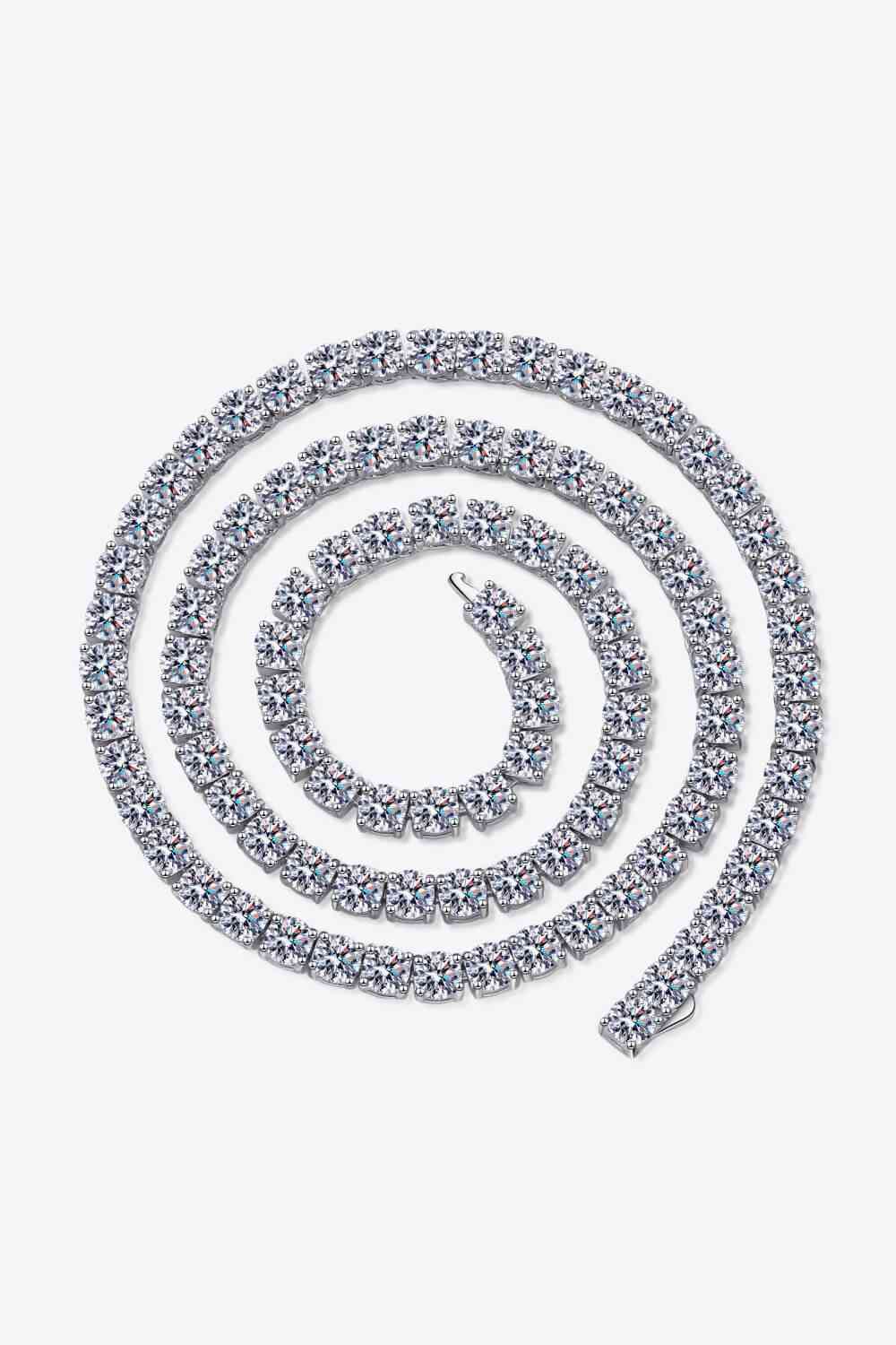 Moissanite Rhodium-Plated Necklace - TheMcMillionairesCollection