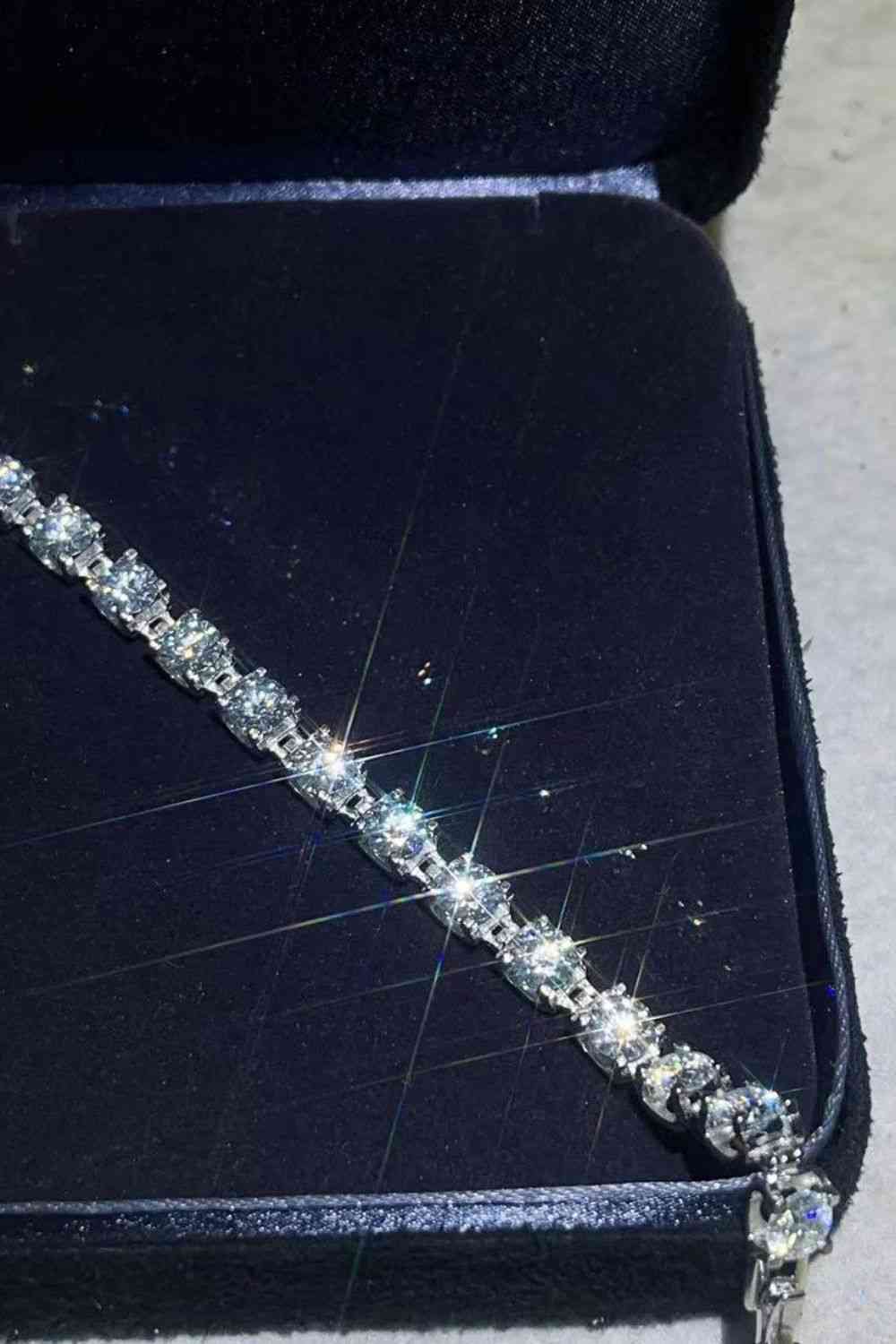 10 Carat Moissanite Platinum-Plated Bracelet - TheMcMillionairesCollection