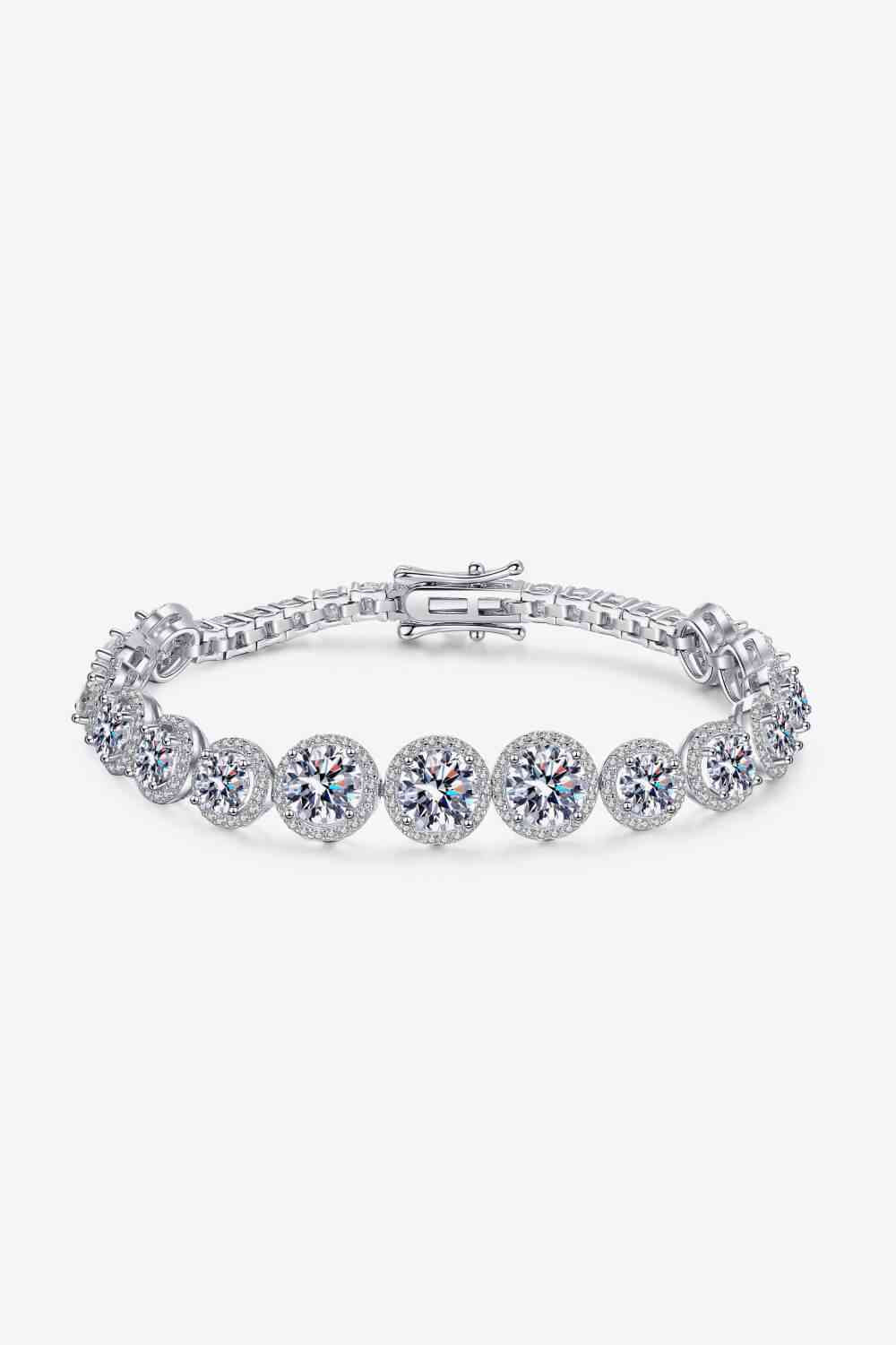 925 Sterling Silver 10.4 Carat Moissanite Bracelet - TheMcMillionairesCollection