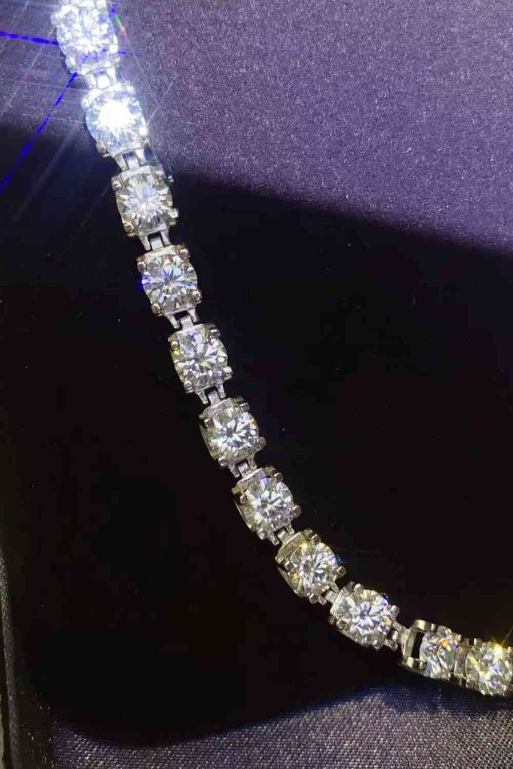 10 Carat Moissanite Platinum-Plated Bracelet - TheMcMillionairesCollection