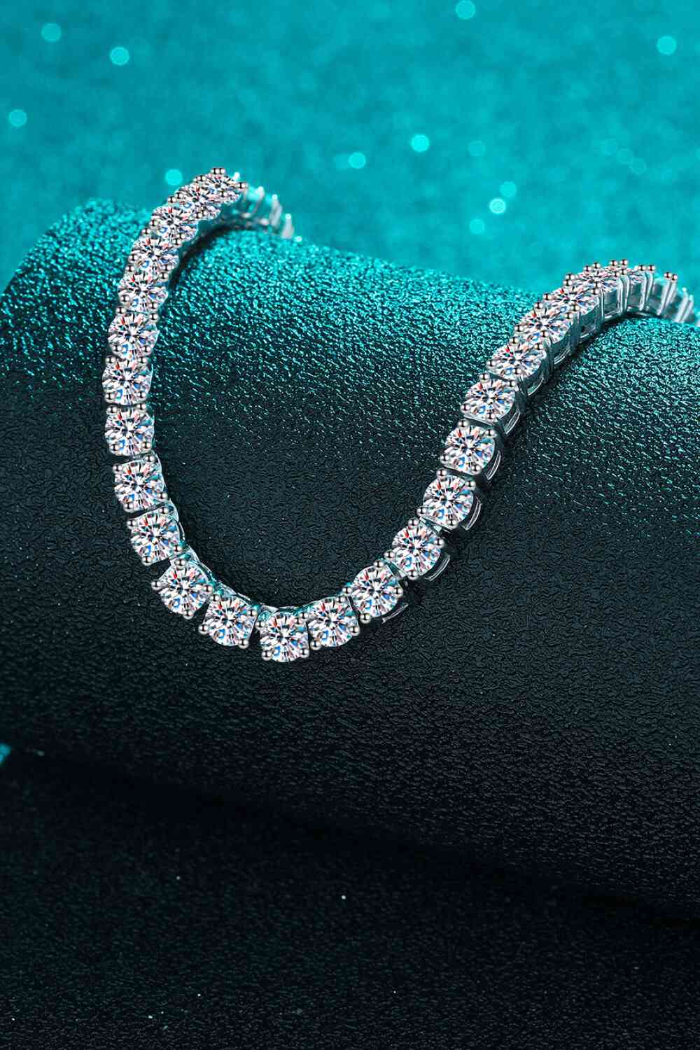 Moissanite Rhodium-Plated Necklace - TheMcMillionairesCollection