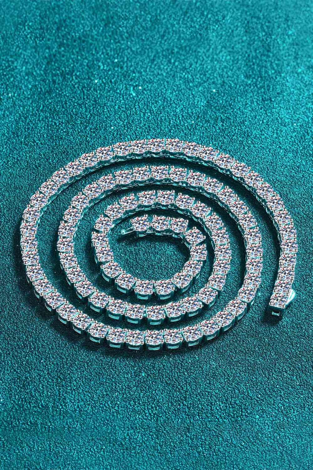 Moissanite Rhodium-Plated Necklace - TheMcMillionairesCollection
