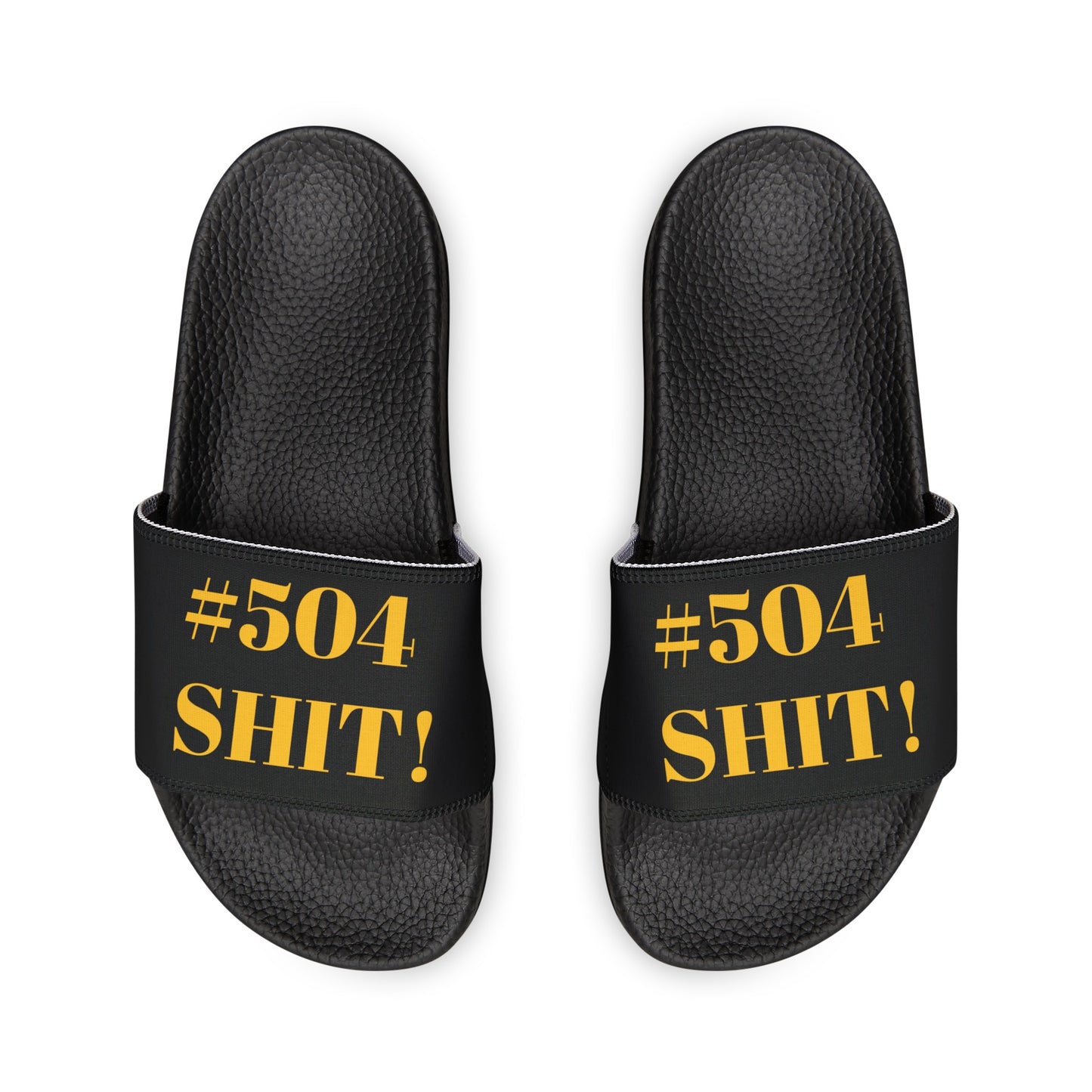 #504 Nola Swag: New Orleans, Louisiana - Represent Your Hood Slide Sandals - TheMcMillionairesCollection