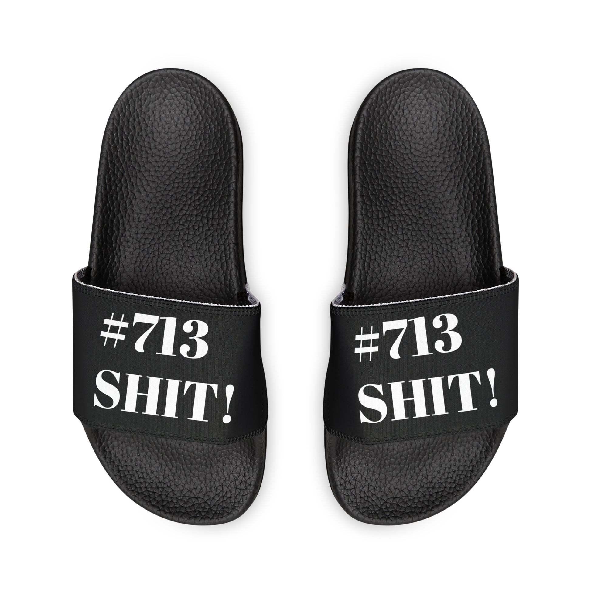 #713 HTown Hustle Slide Sandals Houston, TX - Represent Your Hood Slide Sandals - TheMcMillionairesCollection