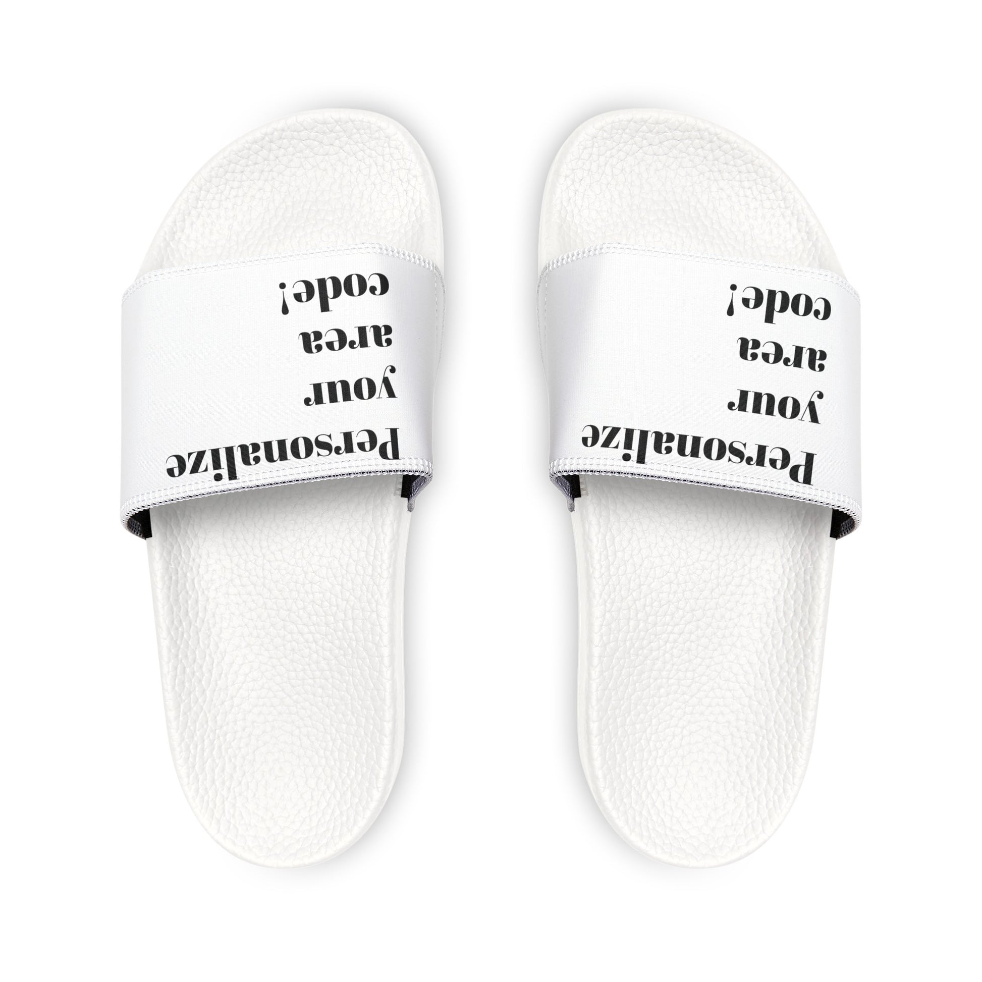 #Personalize Your Area Code Slide Sandals - TheMcMillionairesCollection