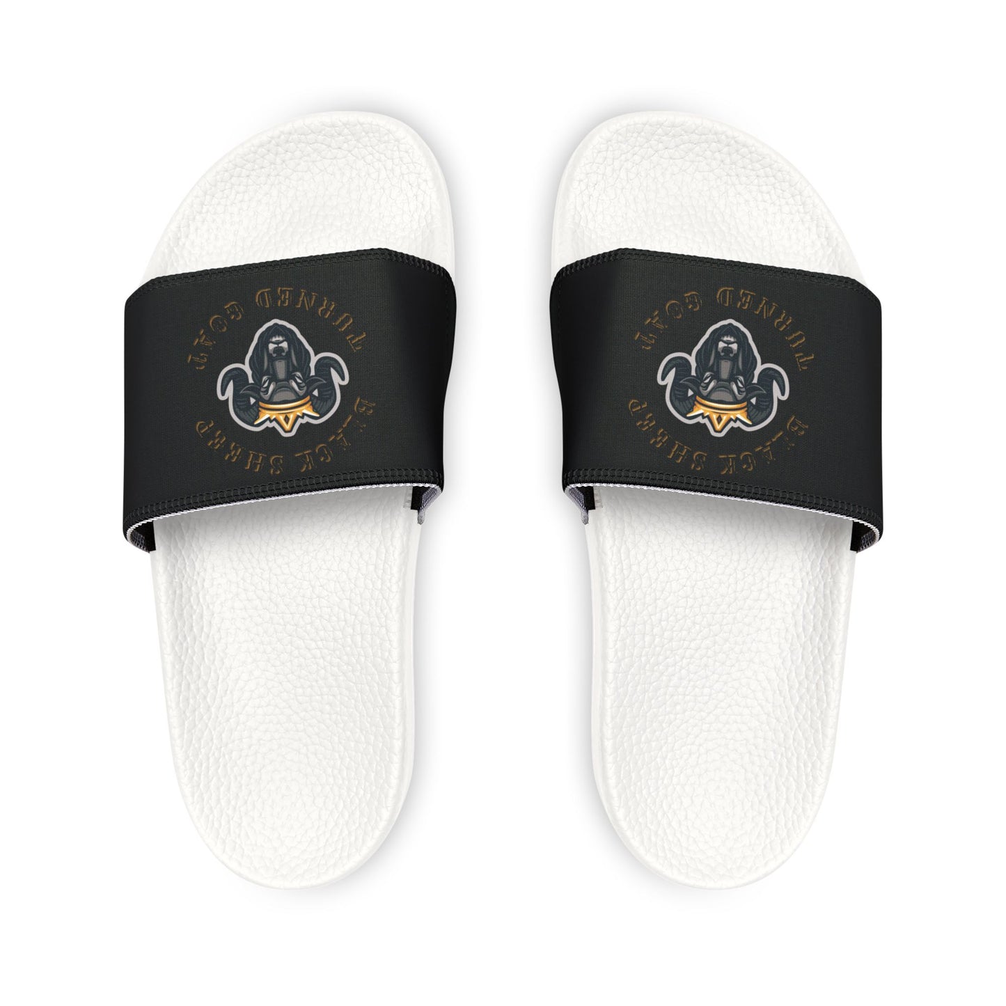 The McMillionaires "Black Sheep Turned Goat" Slide Sandals (Women)