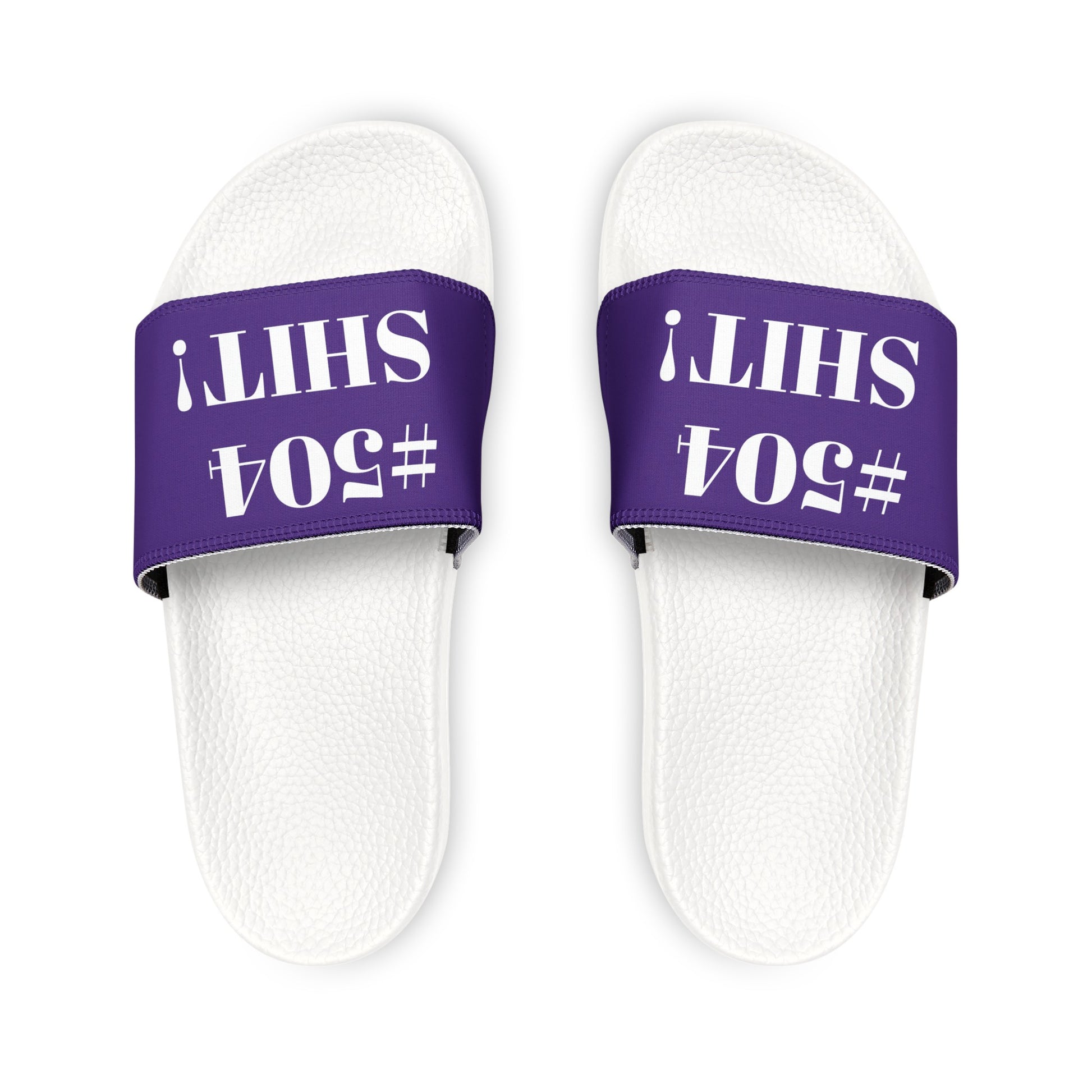 #504 Nola Swag: New Orleans, Louisiana - Represent Your Hood Slide Sandals - TheMcMillionairesCollection