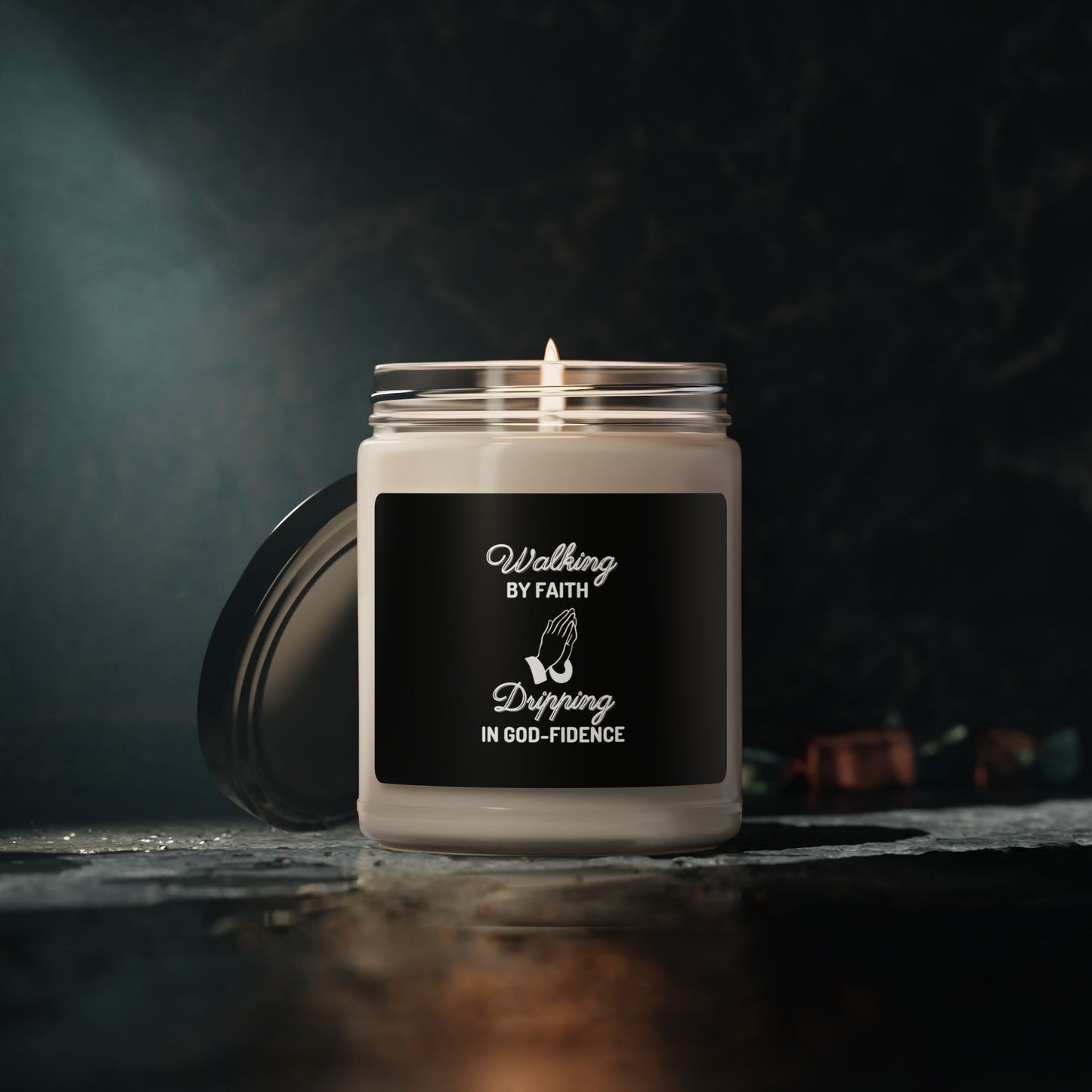 McMillionaires: Walk by faith, Drip in God-fidence  - Scented Soy Candle, 9oz