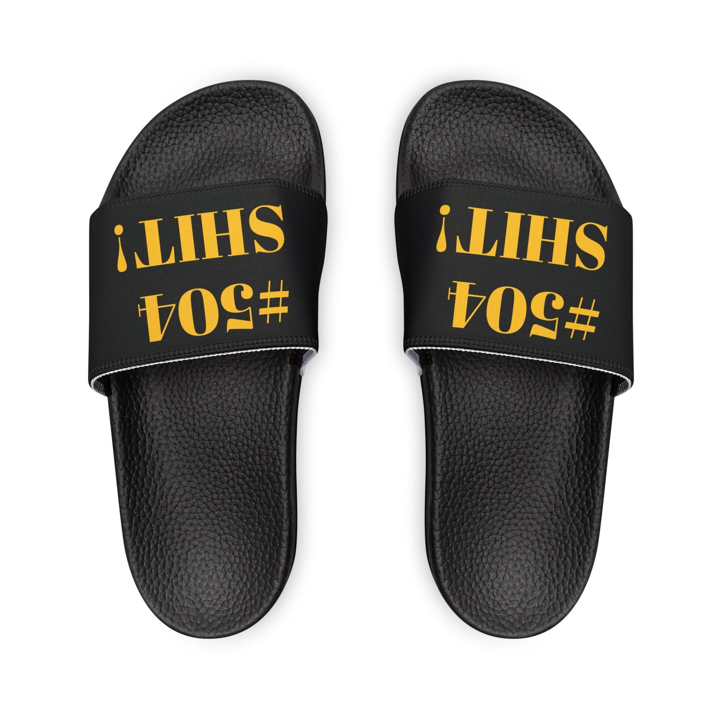 #504 Nola Swag: New Orleans, Louisiana - Represent Your Hood Slide Sandals - TheMcMillionairesCollection