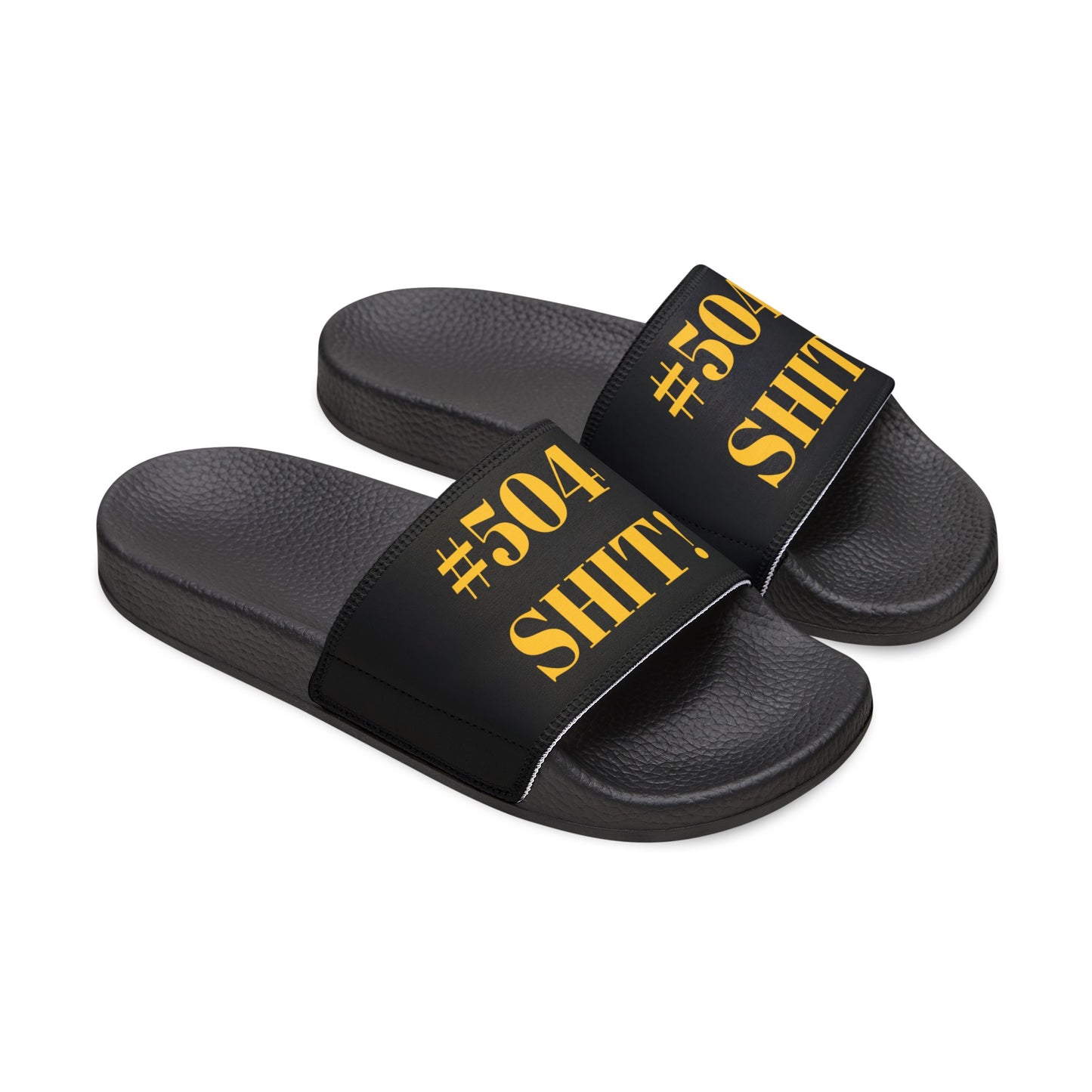 #504 Nola Swag: New Orleans, Louisiana - Represent Your Hood Slide Sandals - TheMcMillionairesCollection