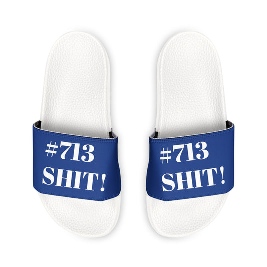 #713 HTown Hustle Slide Sandals Houston, TX - Represent Your Hood Slide Sandals - TheMcMillionairesCollection