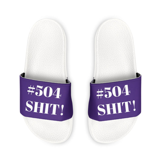 #504 Nola Swag: New Orleans, Louisiana - Represent Your Hood Slide Sandals - TheMcMillionairesCollection