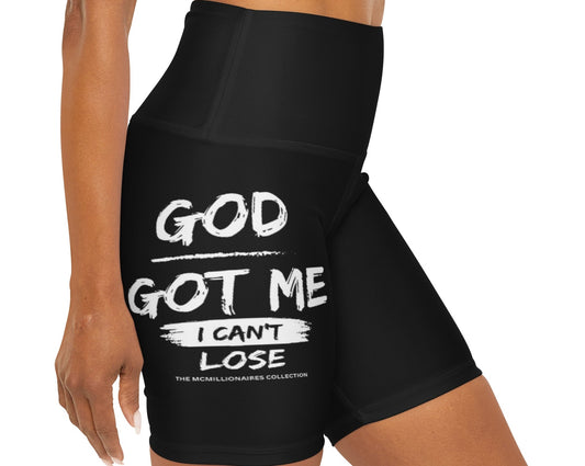 McMillionaires "God's Got Me" High-Waist Shorts - Black (Women's) - TheMcMillionairesCollection