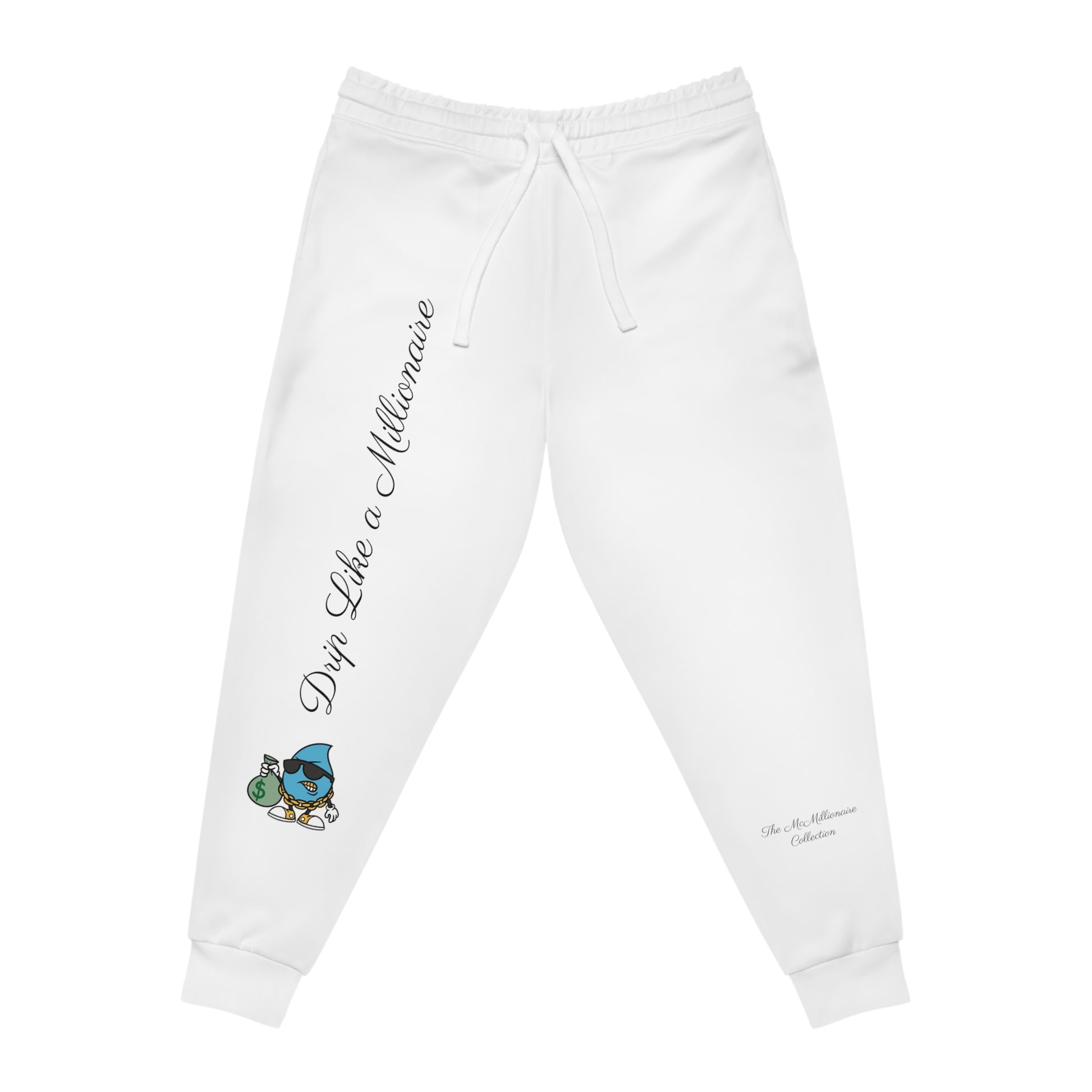 Drip Like a McMillionaire Joggers - White - TheMcMillionairesCollection