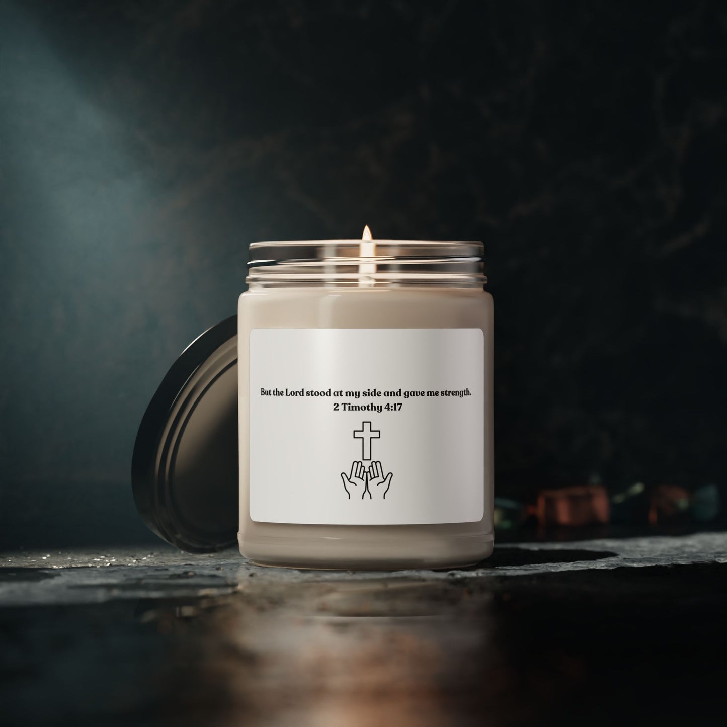 The McMillionaires: 2 Timothy 4:17  - Scented Soy Candle, 9oz