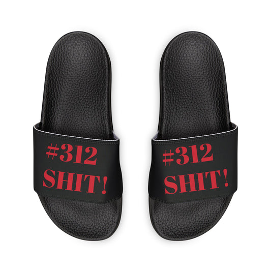 #312 Chi Town Swag: Chicago, IL - Represent your Hood Slide Sandals - TheMcMillionairesCollection