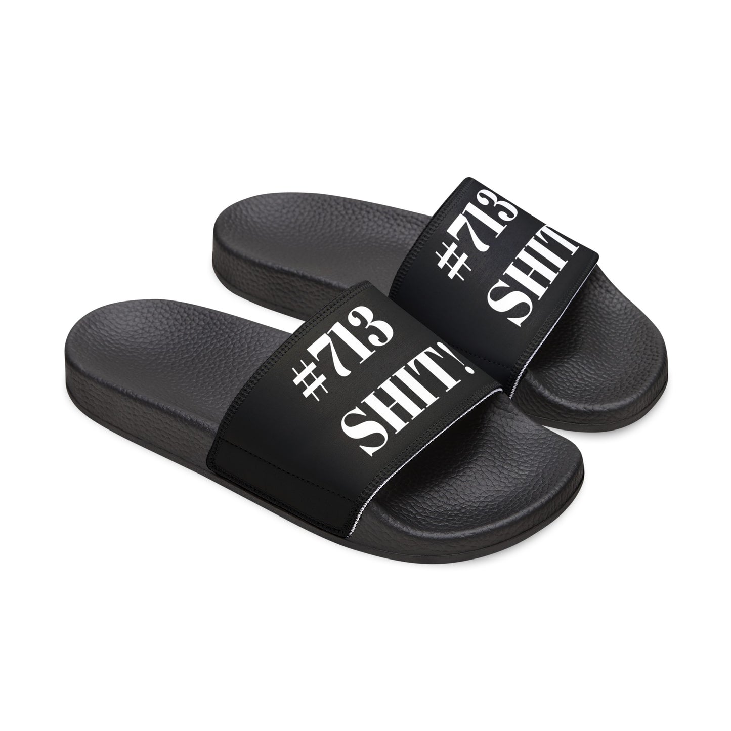 #713 HTown Hustle Slide Sandals Houston, TX - Represent Your Hood Slide Sandals - TheMcMillionairesCollection