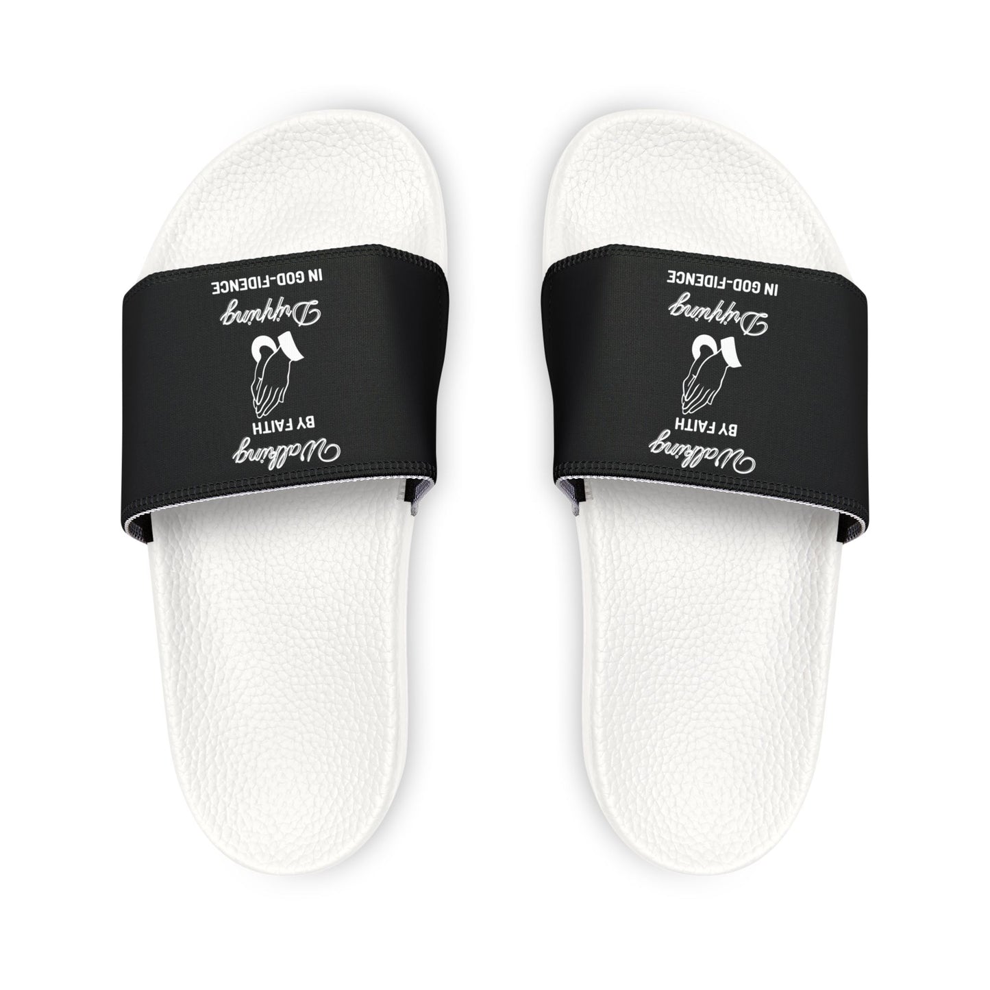 McMillionaires: Walk by faith, Drip in God-fidence Slide Sandals (Women)