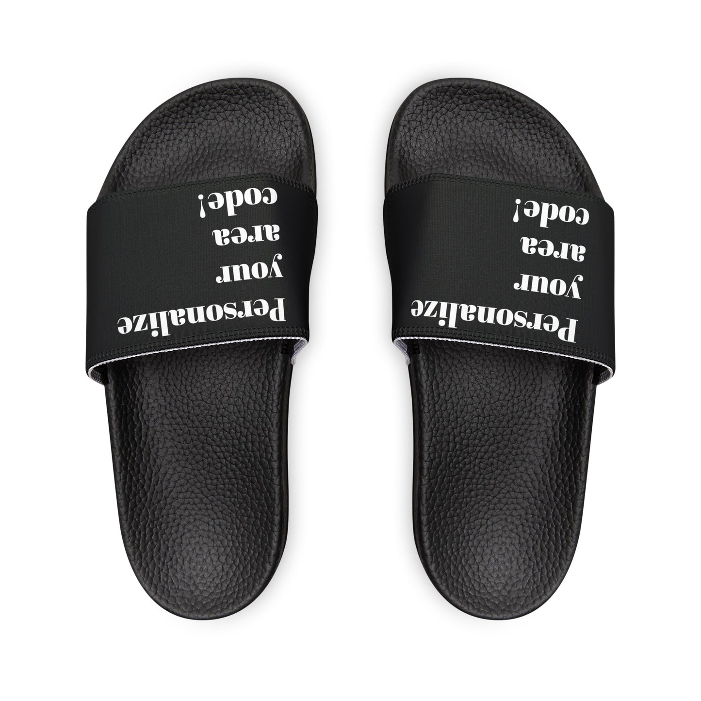 #Personalize Your Area Code Slide Sandals - TheMcMillionairesCollection