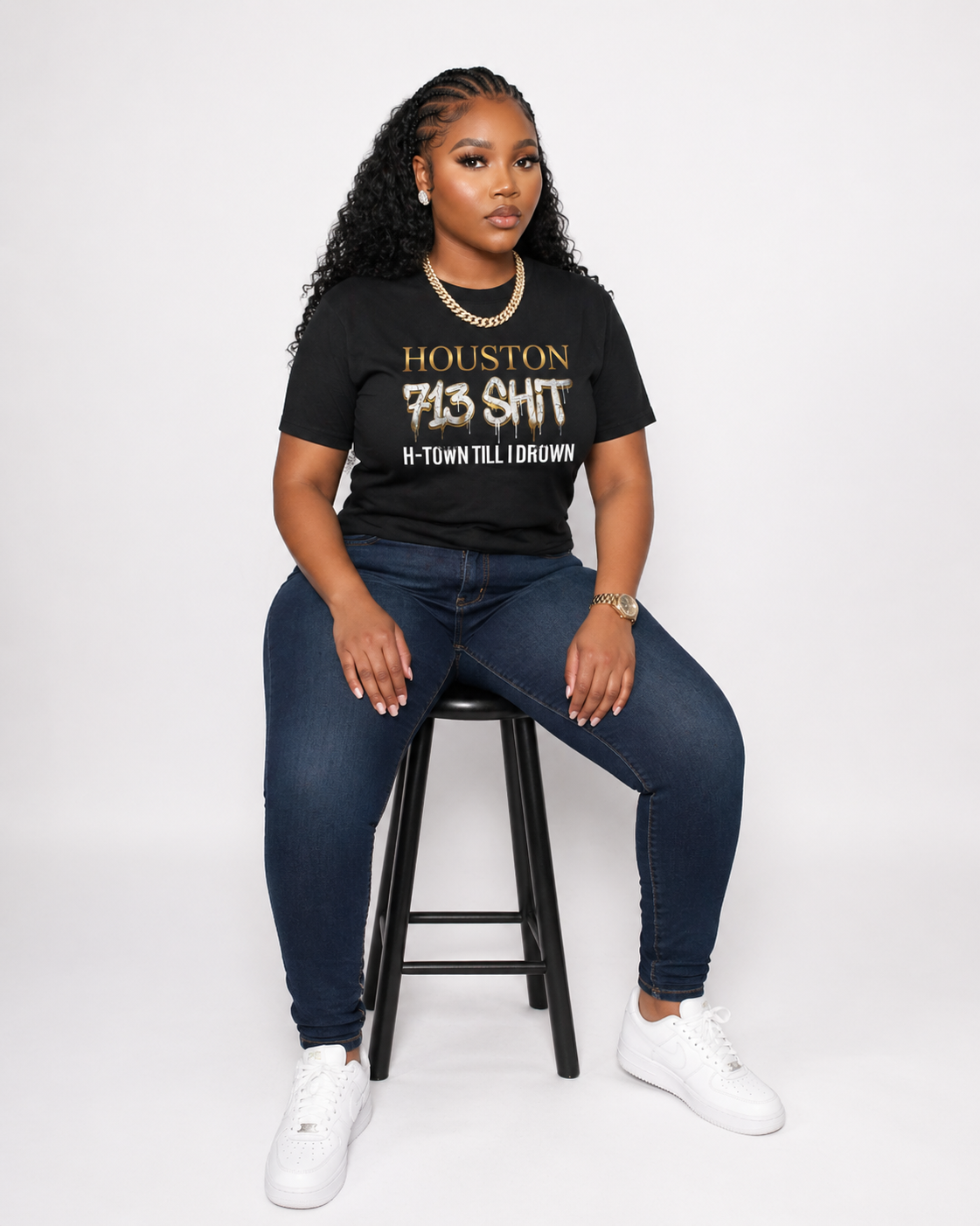Houston 713 Shit T-Shirt — H-Town 'Til I Drown Tee