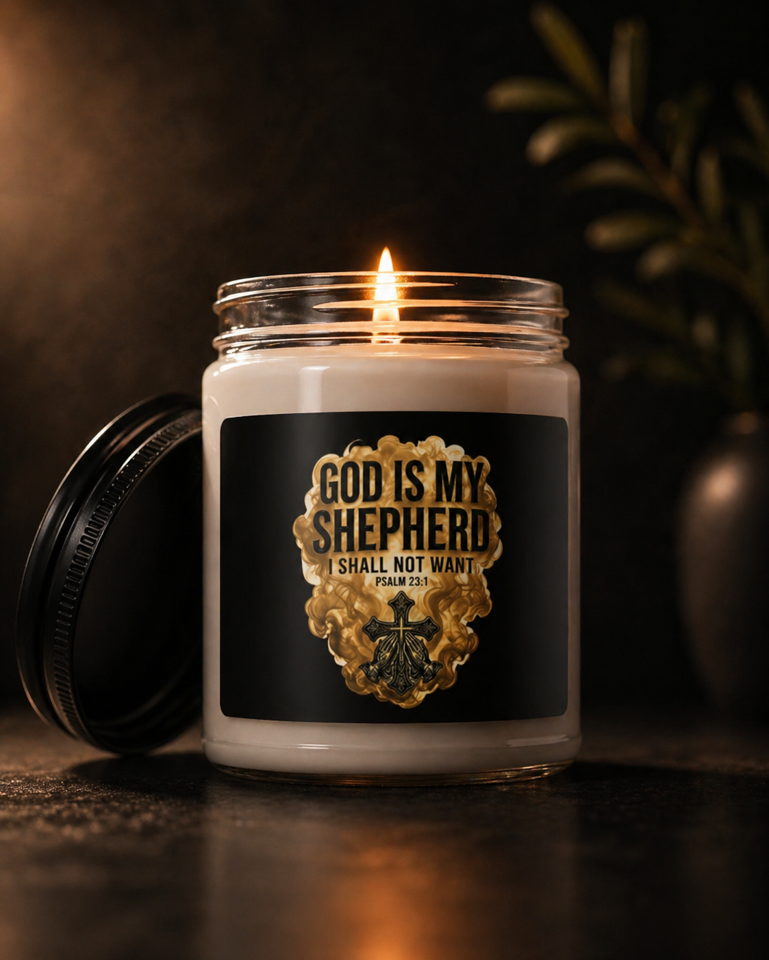 God Is My Shepherd Candle - 9oz