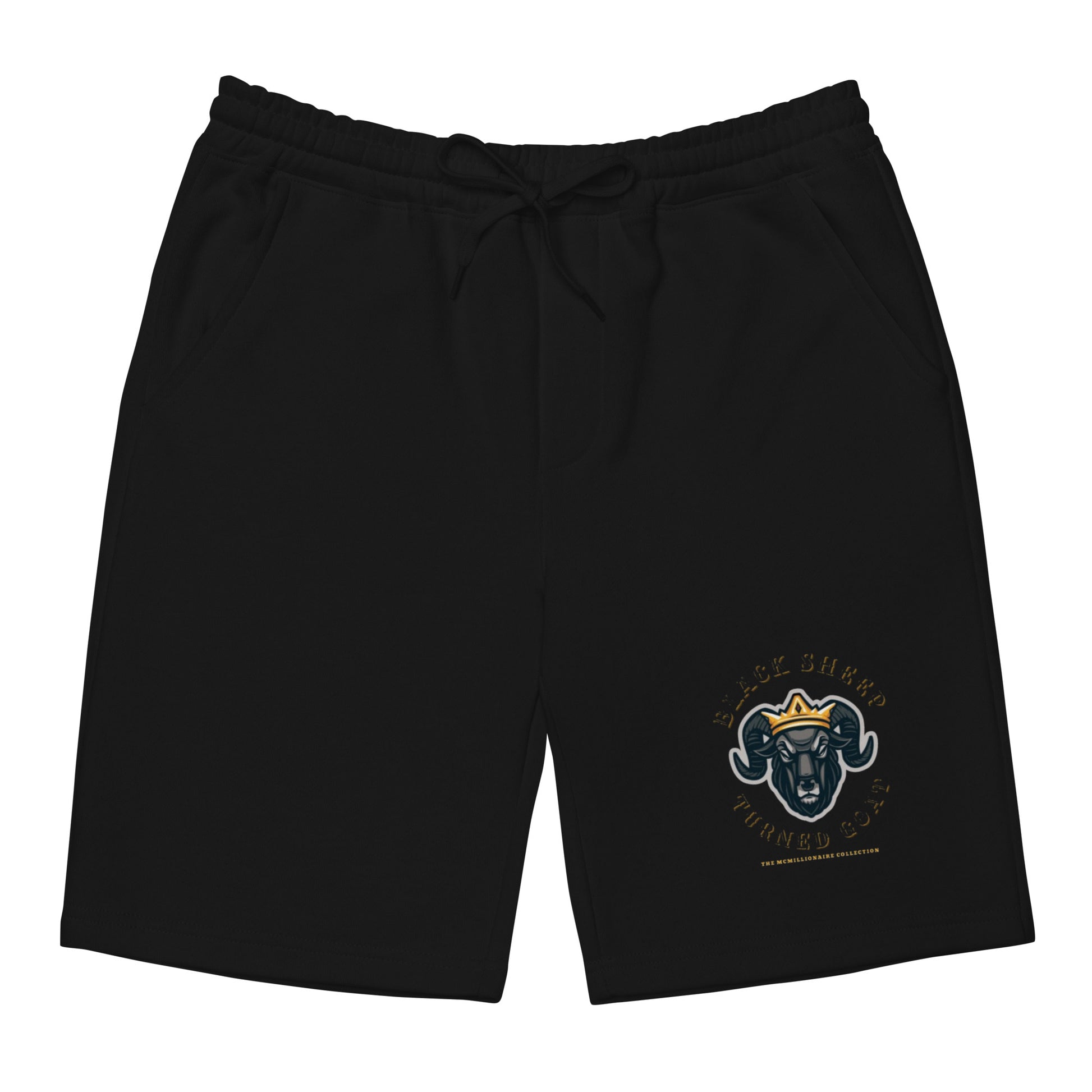 The McMillionaire Collection - Black Sheep Turned Goat Fleece Shorts (Black) - TheMcMillionairesCollection