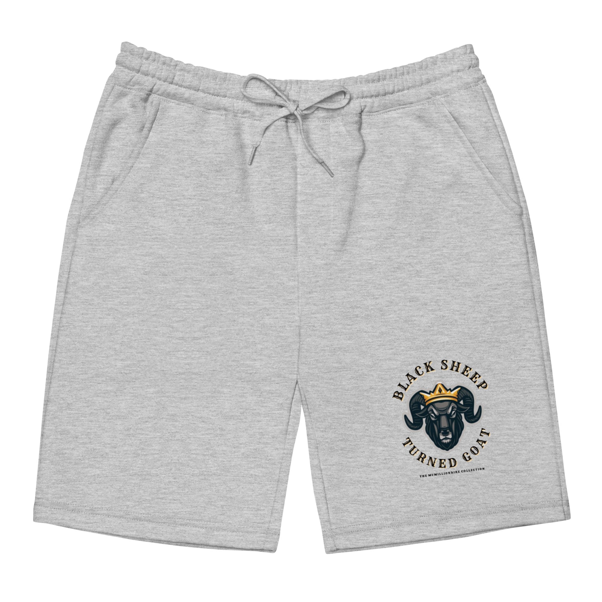 The McMillionaire Collection - Black Sheep Turned Goat Fleece Shorts (White) - TheMcMillionairesCollection