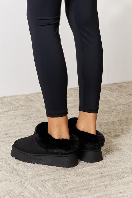 Furry Chunky Platform Ankle Boots - TheMcMillionairesCollection