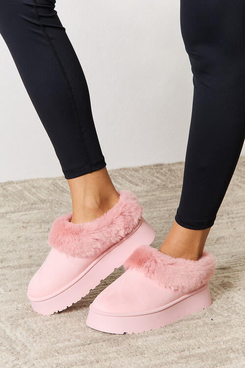 Furry Chunky Platform Ankle Boots - TheMcMillionairesCollection