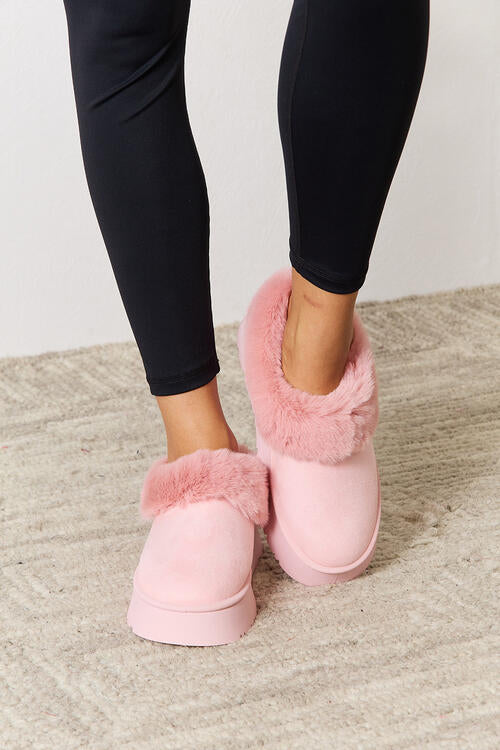 Furry Chunky Platform Ankle Boots - TheMcMillionairesCollection
